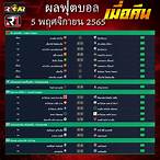 ผลบอลทุกคู่เมื่อคืนนี้